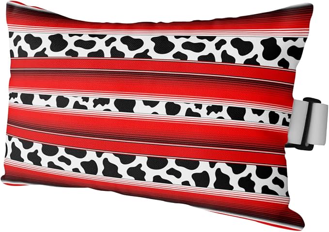 Outdoor Pillows Covers with Inserts Mexico Leopard Print Red Waterproof Recliner Pillow with Adjustable Strap Throw Pillows for Patio Furniture Pool Lounge Chair, 11x16 inch, 1PCS