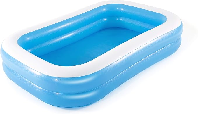 Bestway 54006 Family Rectangular Inflatable Pool, 262 x 175 x 51 cm, Blue/White
