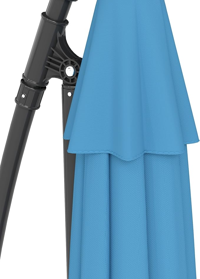Outsunny 10' Cantilever Hanging Tilt Offset Patio Umbrella with UV & Water Fighting Material and Cross Base (Weight Not Included)