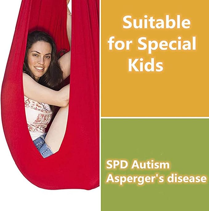 Indoor Therapy Swing Snuggle Cuddle Hammock for Kids Children Teens Home Nylon Swings with Special Needs for Autism ADHD Aspergers (Size : 100 x 280 cm)