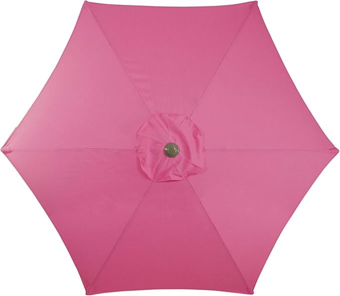 Northlight 7.5ft Outdoor Patio Market Umbrella with Hand Crank, Pink