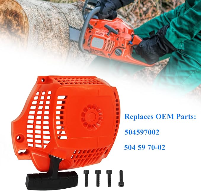 Recoil Rewind Pull Starter Assembly 504597002 for Husqvarna 135 140 435 435E 440 440E Chainsaws
