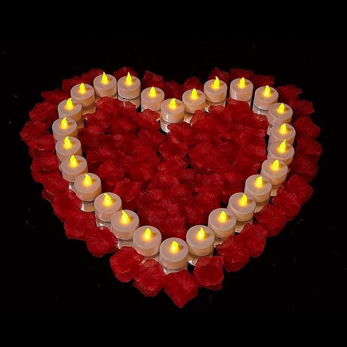 Hanzim LED Tea Lights Candles- 12PACK Warm Yellow Flameless Candles Realistic and Bright Flickering Long Lasting 200Hours for Holiday Celebration,Party,Home Decoration,Battery Operated