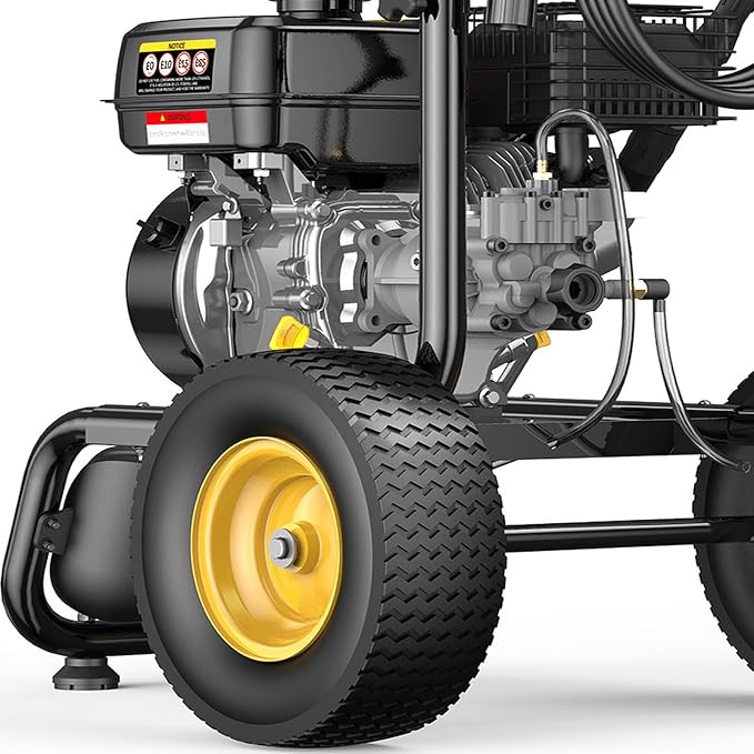 Gas Pressure Washer, 3500 PSI &2.6 GPM Power Washer, 30 ft Hose&Soap Container, 5 Adjustable Nozzles, Cleaning for Driveway/Concrete/Vinyl Fencing, CARB&EPA CERT