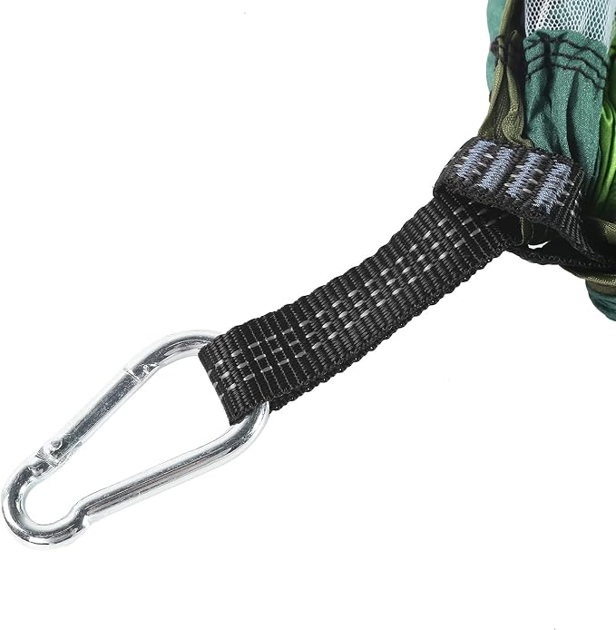 Single Person Hammock with Mosquito Net, Super Light, Removable, Quick Opening, Fruit Green and Dark Green - Tear Resistant Fabric, Portable Storage, Outdoor Relaxation (Fruit Green Mixed with Dark