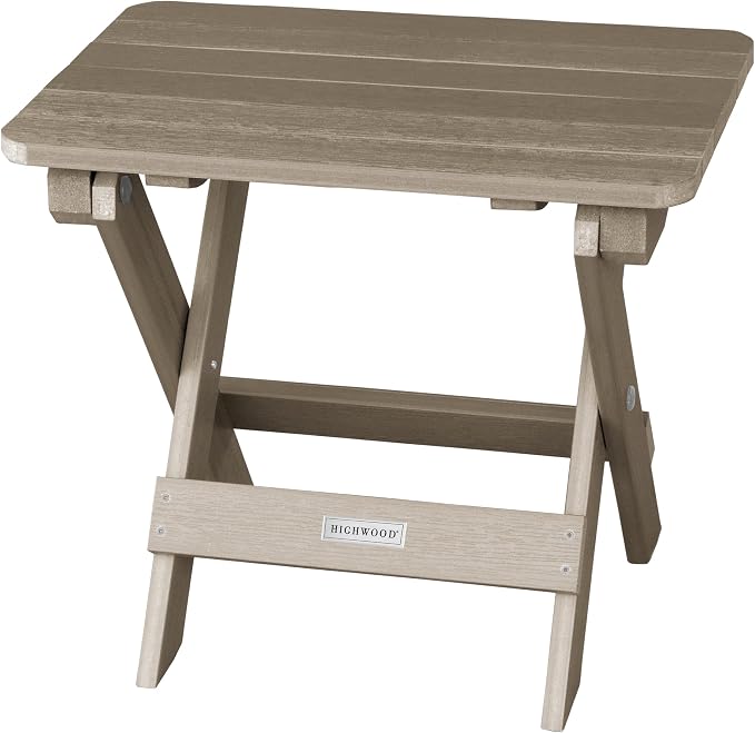 Highwood AD-TBS1-WBR Folding Adirondack Side Table, Woodland Brown