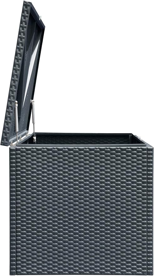 Arrow 4' x 2' x 2' Spacemaker Anthracite 134 Gallon Hot-Dipped Galvanized Steel Storage Deck Box