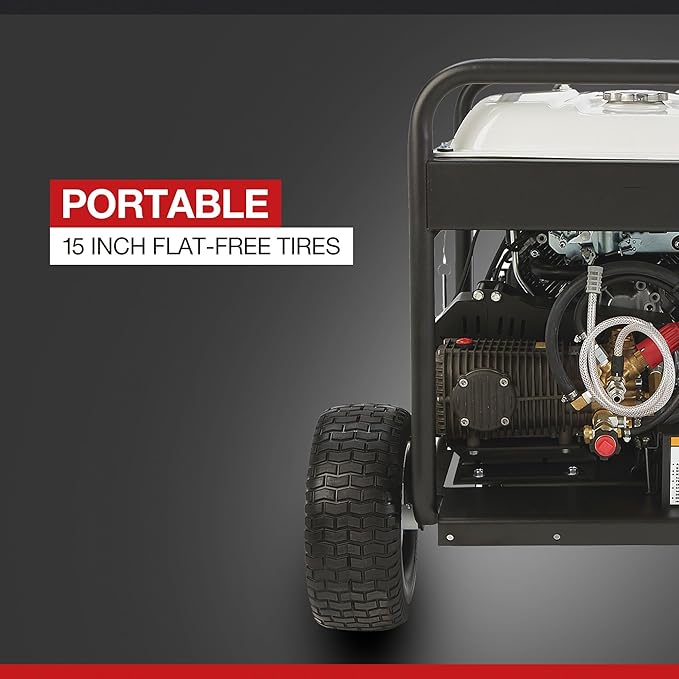 NorthStar Gas Cold Water Pressure Washer, 5000 PSI, 5.0 GPM, Honda Engine, Electric Start, Belt Drive, Model# 1571493