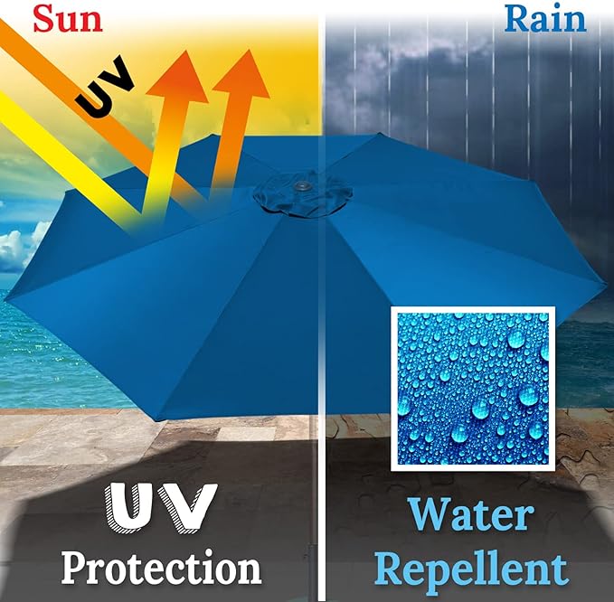 YardGrow 13ft 8 Ribs Umbrella Canopy Replacement for Patio Umbrella, Canopy ONLY, Frame NOT Included