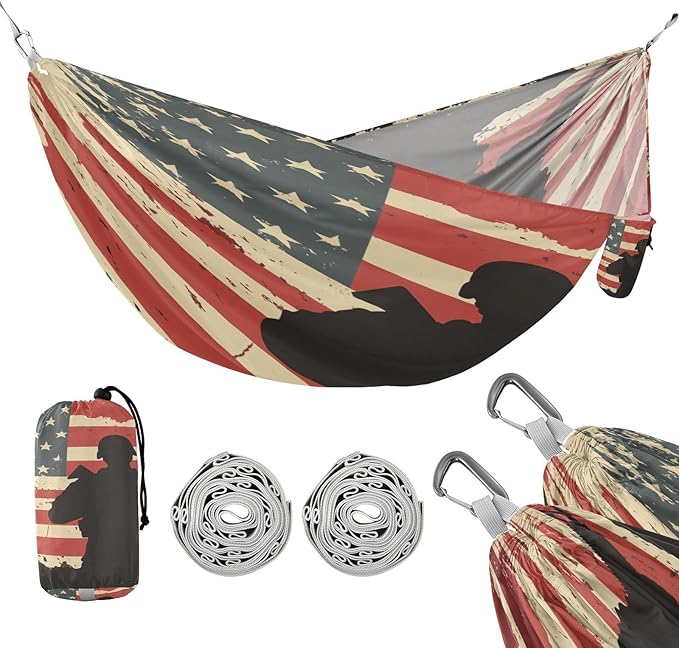 National Vietnam War Veterans Day Outdoor Hammock with Tree Straps Tree Hammock for Outside Beach Patio Garden