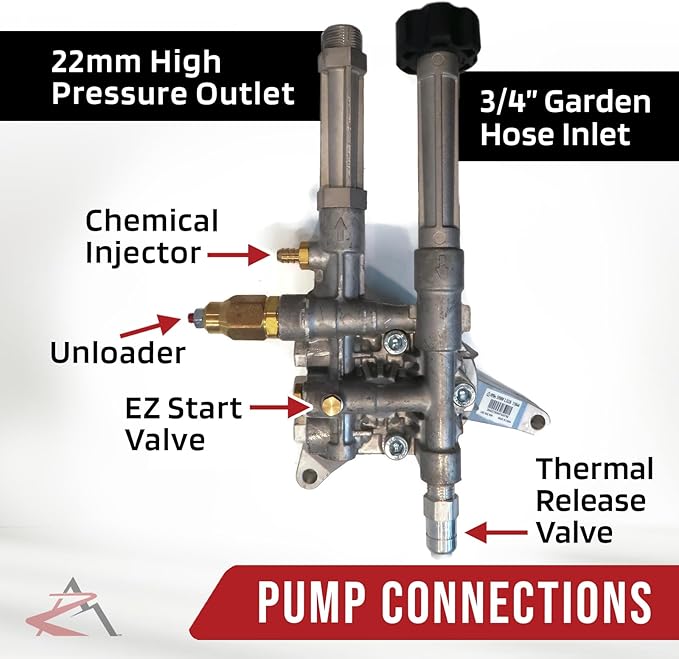 The ROP Shop 2600 psi, 7/8" Shaft, Right-Handed, Pressure Washer Pump & Deluxe Spray Kit