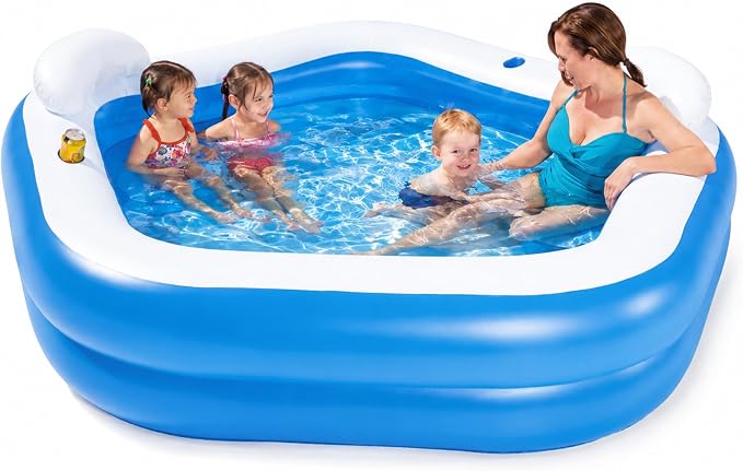 Bestway® 7' x 6'9" x 27"/2.13m x 2.06m x 69cm Backyard Oasis Family Pool