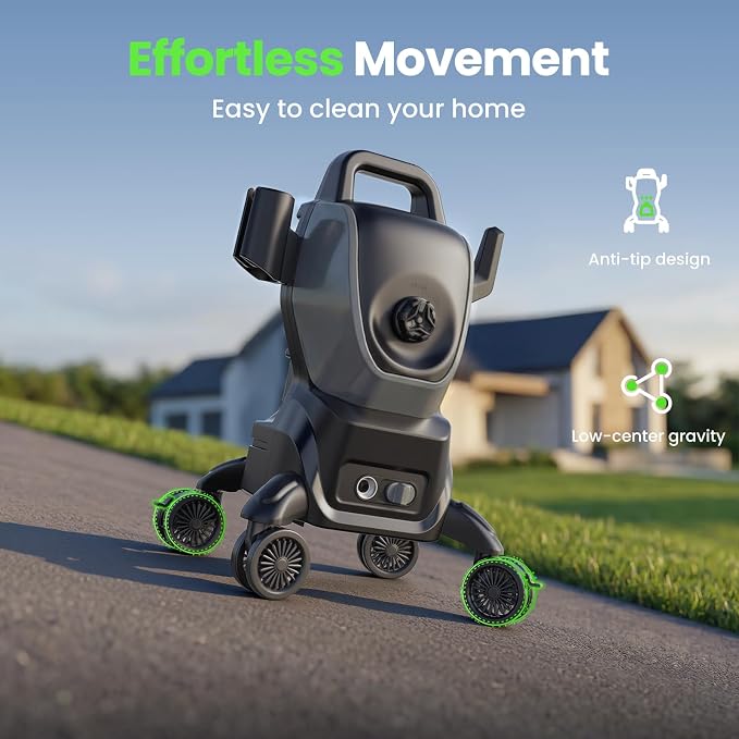 Pressure Washers, Power Washers 4500PSI 2.6GPM with 4 Wheels, High Pressure Cleaning Machine for Cars/Fences/Driveways/Patios/Farms/Home Cleaning