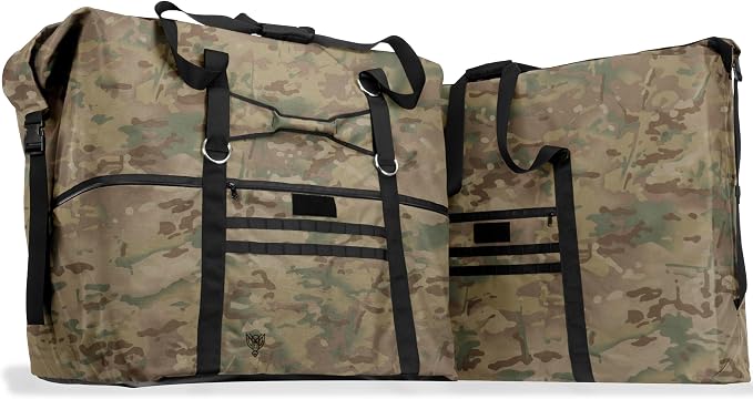 Xtreme Sight Line ~ AQUA G CUBƎ 450 + G SØLAR 180 Waterproof Faraday Bag for Large Generators and Solar Panels ~ Protects Against EMP/CME/EMF/RF ~ Diamond Form Farday Interior ~ Multicam Camo