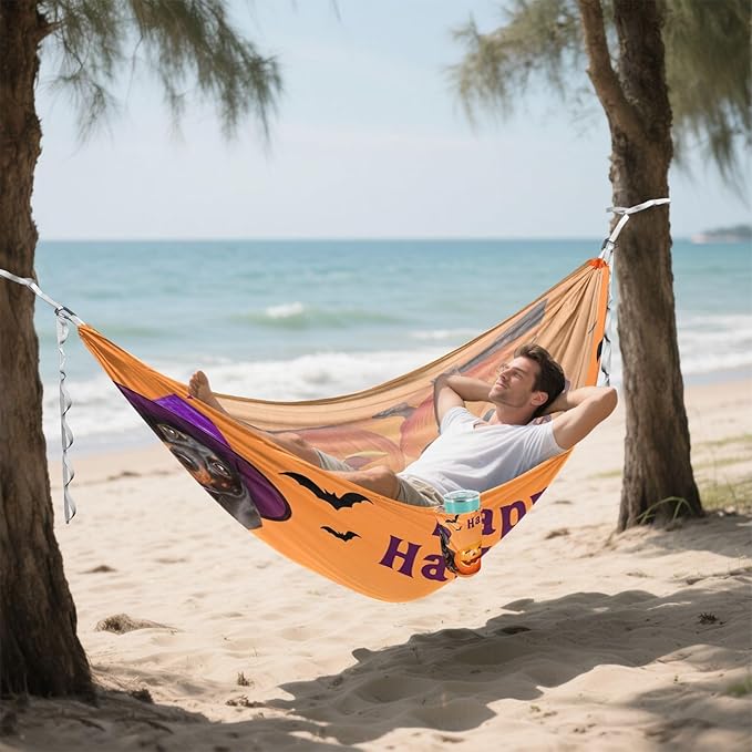 Hammocks for Outside Dachshund Dogs Camping Hammock Portable Hammocks with Tree Straps and Carry Bag Camping Accessories for Hiking Beach Outdoor