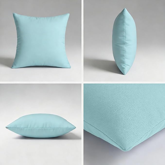 JMGBird Outdoor Pillows for Patio Furniture 18''x18'' Water Resistance Decorative Pillows Square Pillows with Inserts for Couch, Bed, Sofa, Bench, Chair