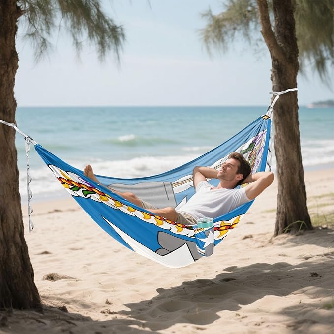 Flag of The Northern Mariana Islands Hammocks with Portabl Carry Bag Backyard Hammock for Indoor Outdoor Patio