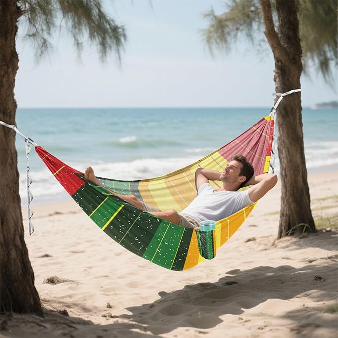 Pride Month Outdoor Hammock with Tree Straps Tree Hammock for Outside Beach Patio Garden