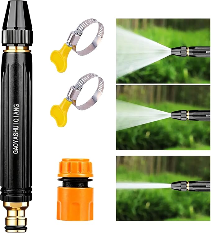 Home High-Pressure Car Wash Water Gun with Booster Nozzle, Powerful High-Pressure Water Gun for Car Cleaning, 3 Adjustable