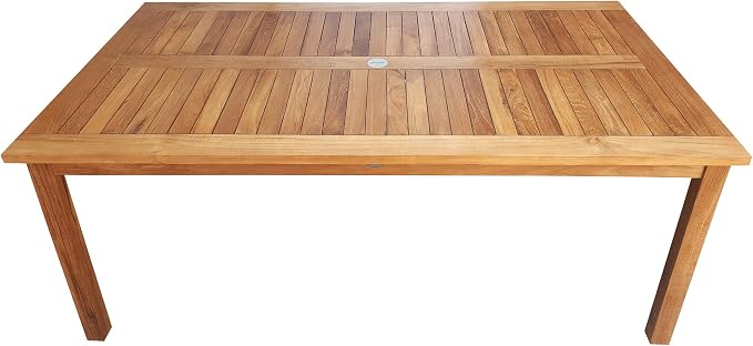 Teak Wood Bistro Rectangular Outdoor Patio Counter Height Dining Table - 55" x 35", Made from Solid A-Grade Teak Wood