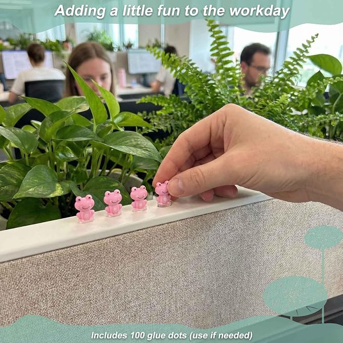 100 Pack Mini Pink Plastic Frogs, Small Tiny Figurines for Miniature Garden, Aquarium Fish Tank, Terrarium, DIY Crafting & Tiny House Décor