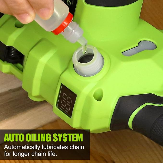 FASTPRO 10-Inch Cordless Chainsaw, Pre-Installed Mini Chain Saw Kit with 2 Pack Rechargeable Batteries, Easy for Branch Trimming and Wood Cutting