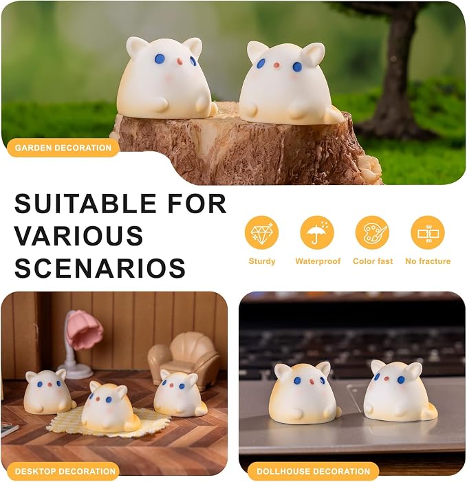 60 pcs Mini Resin Cat Many Styles Variety Tiny Animals Figures Miniature Little Small Animal Figurines Bulk for Micro Fairy Garden Landscape Accessories Hide Crafts Decor Aquarium