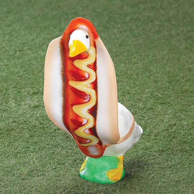 Gaggleville Hot Dog Goose Outfit, Fits Large 23" H Statue, by Fox Valley | Traders