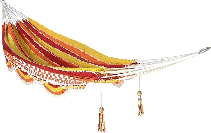 Portable Hammock for Two People, Outdoor Hammock Without Stand, Perfect for Outdoor, Indoor, Camping, Patio, Porch Includes a Woven Bag for Easy Storage and Transportation