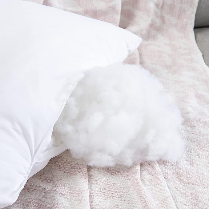 EMEMA Pack of 4 Outdoor Pillow Inserts Waterproof Throw Pillow Premium Fluffy Decorative Cushion Square Inner Soft for Patio Furniture Garden Sleeping Bed Couch Sofa Bedroom 12x12 Inch 30x30 cm