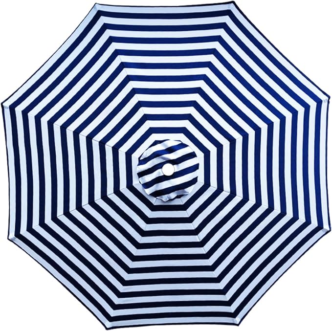 Patio Umbrella Replacement Canopy 6.6ft 7ft 8.2ft 9.2ft 9.8ft for 6/8 Ribs, Market Umbrella Top Cover, UV Protective Waterproof Polyester Fabric, Canopy Only