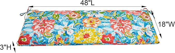 BrylaneHome Bh Outdoor Performance Bench Cushion - Cypress Midnight