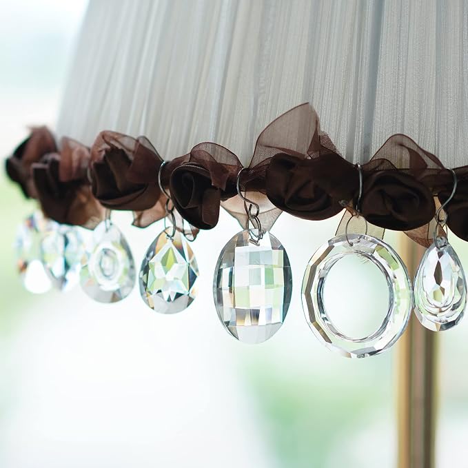 11 Pcs Clear Crystal Prisms Chandelier Lamp Pendants Suncatcher Decor | Crystal Chandelier Lamp Pendants Prisms Balls Suncatcher for Window Home Garden Party Display Decor