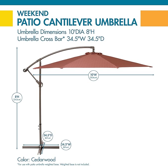 Classic Accessories Duck Covers DUCN2 Weekend Patio Cantilever Umbrella