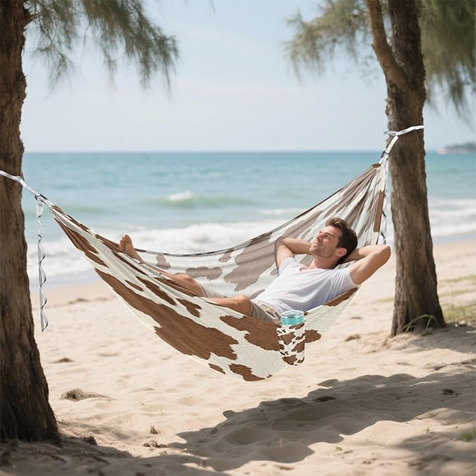 Hammocks for Outside Leopard Pattern Camping Hammock Portable Hammocks with Tree Straps and Carry Bag Camping Accessories for Hiking Beach Outdoor