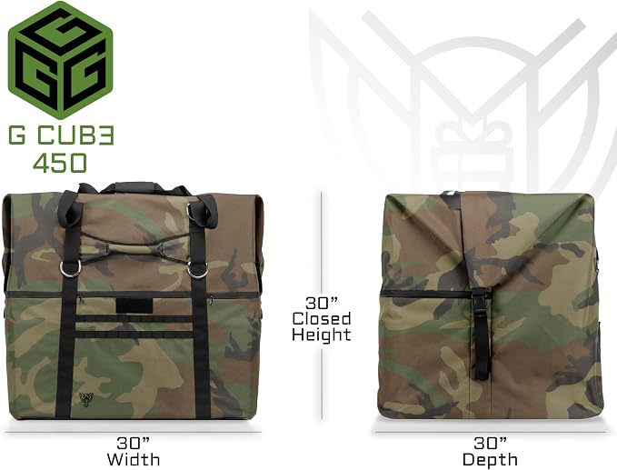 Xtreme Sight Line ~ G CUBƎ 450 Faraday Bag for Large Generators and Electronics ~ Protects Against EMP/CME/EMF/RF ~ Diamond Form Farday Lined Interior ~ Woodland Camo