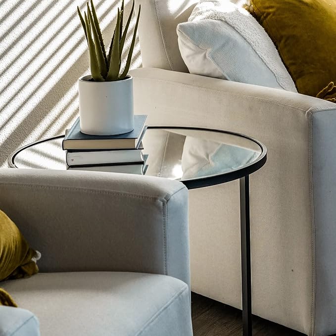 18 Inch Round Tempered Glass Table Top Flat Polished Edge 1/2” Thick Round Glass Table Top Heavy Duty, Dining, Coffee, and Office Tables by Fab Glass and Mirror