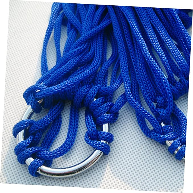 Outdoor Leisure Hammock Bed Nylon Swing Hammock for Camping Hiking and Travel Portable Blue Hanging Bed for Relaxation and Recreation
