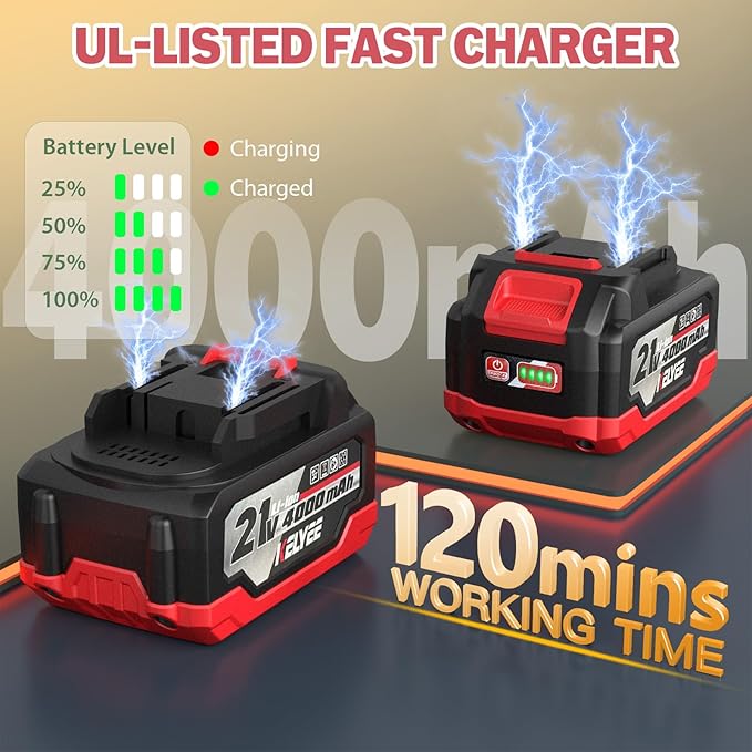 Weed Wacker, 21V Brushless Cordless String Trimmer, 2-in-1 Weed Eater & Lawn Edger, 8500RPM, 13" Cutting Width, Auto Feed Line, Batteries & Charger Included