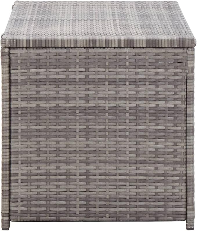 Patio Storage Box Deck Storage Box Outdoor Storage Cabinet Waterproof Storage Containers Storage Outdoor Poly Rattan 39.4"x19.7"x19.7" Gray