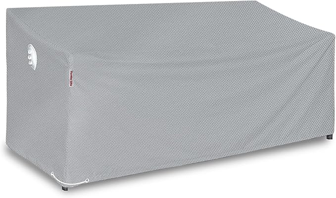 Turtle Life Patio Sofa Cover, Outdoor Heavy Duty Durable UV Water Resistant Anti-Fading Loveseat Cover with 2 Upgrade Air Vents and 2 Buckles, Gray, 60" W x 35" D x 35" H