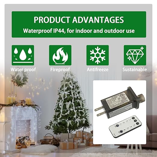 30V 9W 8 Mode LED Controller with Memory Function and IR Remote Control Low Voltage Transformer for Holiday String Lights,not Fit for 8 Mode with Control Box and 1 Mode String Light(1 pcs)