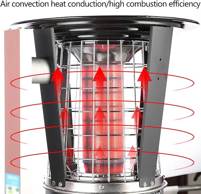 Outdoor Portable Patio Heater,6kW Garden Gas Heater,Height Adjustable,360° Heating,for Indoor,Weddings,Parties,Commercial Use.