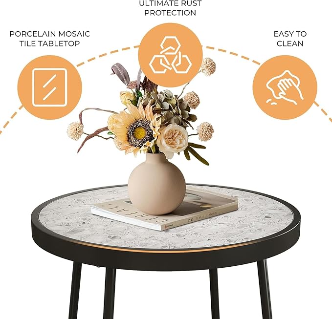 Grand patio 3-Piece Outdoor Patio Conversation Set, Patio Wicker Seating Set, Oversized Chairs with 4.75" Cushion Coffee Table for Garden Poolside Backyard Lawn