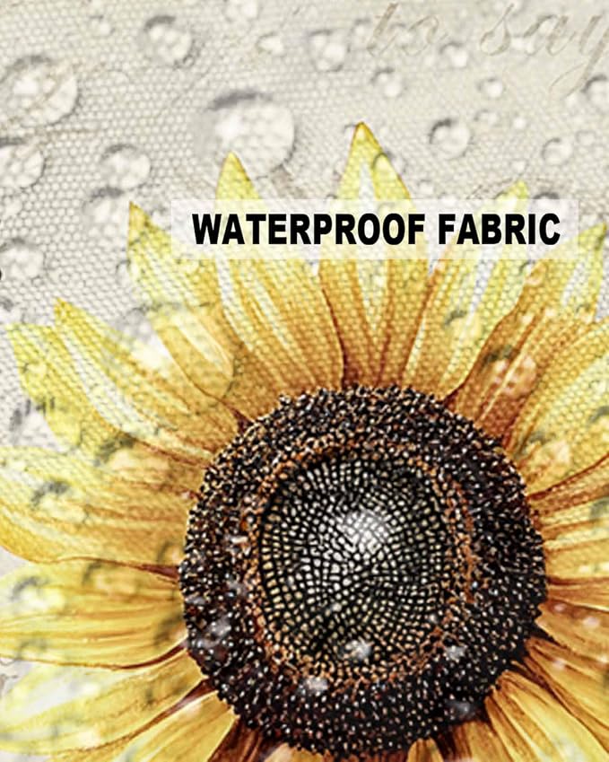 Sunflower Outdoor Waterproof Throw Pillow Covers 26"x26" Set of 2, Pastoral Style Sunflower Butterfly Decorative Garden Pillowcase with Zipper Retro Farmhouse Cushion Case for Patio Couch Tent