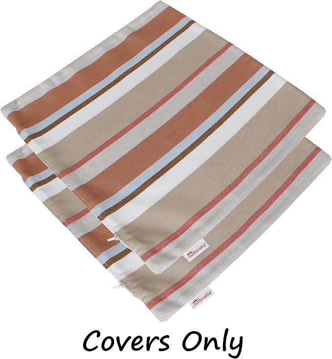 Outdoor/Indoor Sunbrella Throw Pillows Square Set of 2 Pieces 24 inch x 24 inch Beaming Mojave - Cover Only, Insert Not Included
