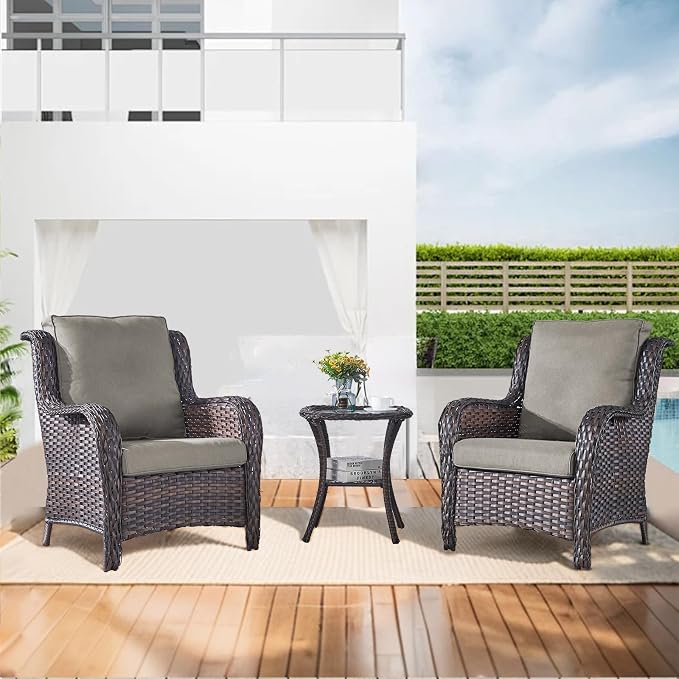 Luxury 22*24*4in Outdoor Patio Cushions, 1 Piece Grey Outdoor Cushion | Water-Resistant, Reversible, Removable Cover, Stain-Resistant, for Patio Chairs Sofa Couch Loveseat