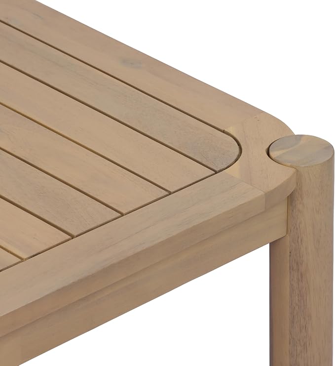 Christopher Knight Home Cascade 70" Outdoor Rectangular Dining Table, Acacia Wood Patio Dining Table for 4-6 People, Solid Wood Outdoor Table for Patio Deck Garden Backyard Dining, Light Teak