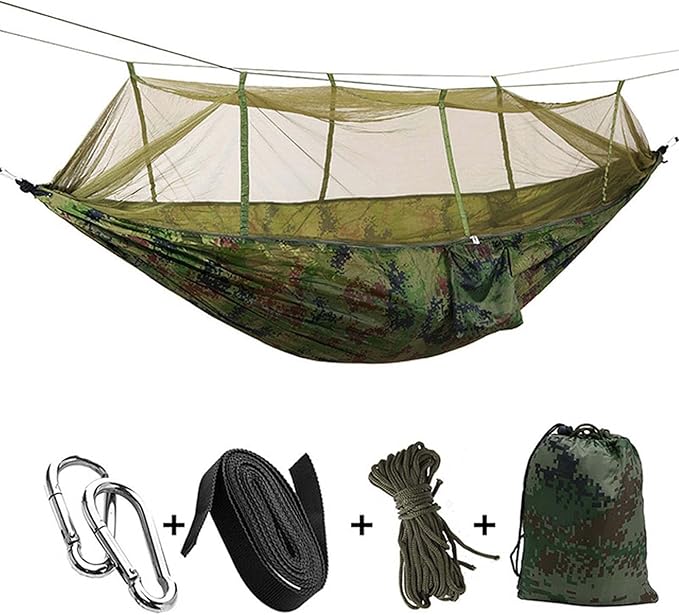 Hammocks for Trees, Travel Hammock, Portable Hammock, Parachute Nylon Hammock, for Outdoor, Indoor, Backpacking, Travel, Hiking, Beach, Backyard, Patio