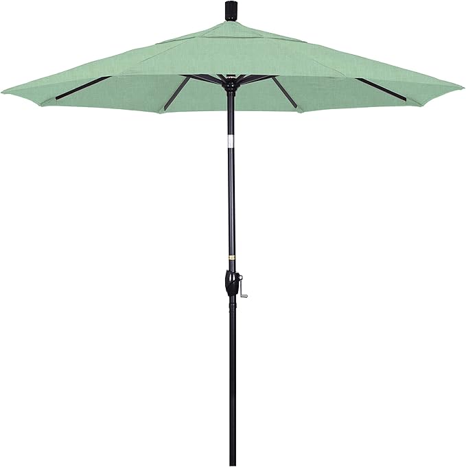 California Umbrella 7.5' Round Aluminum Market Umbrella, Crank Lift
